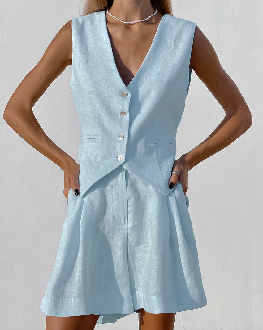 Home Textiles Store - 2023 Nieuwe Pak Vest + Shorts