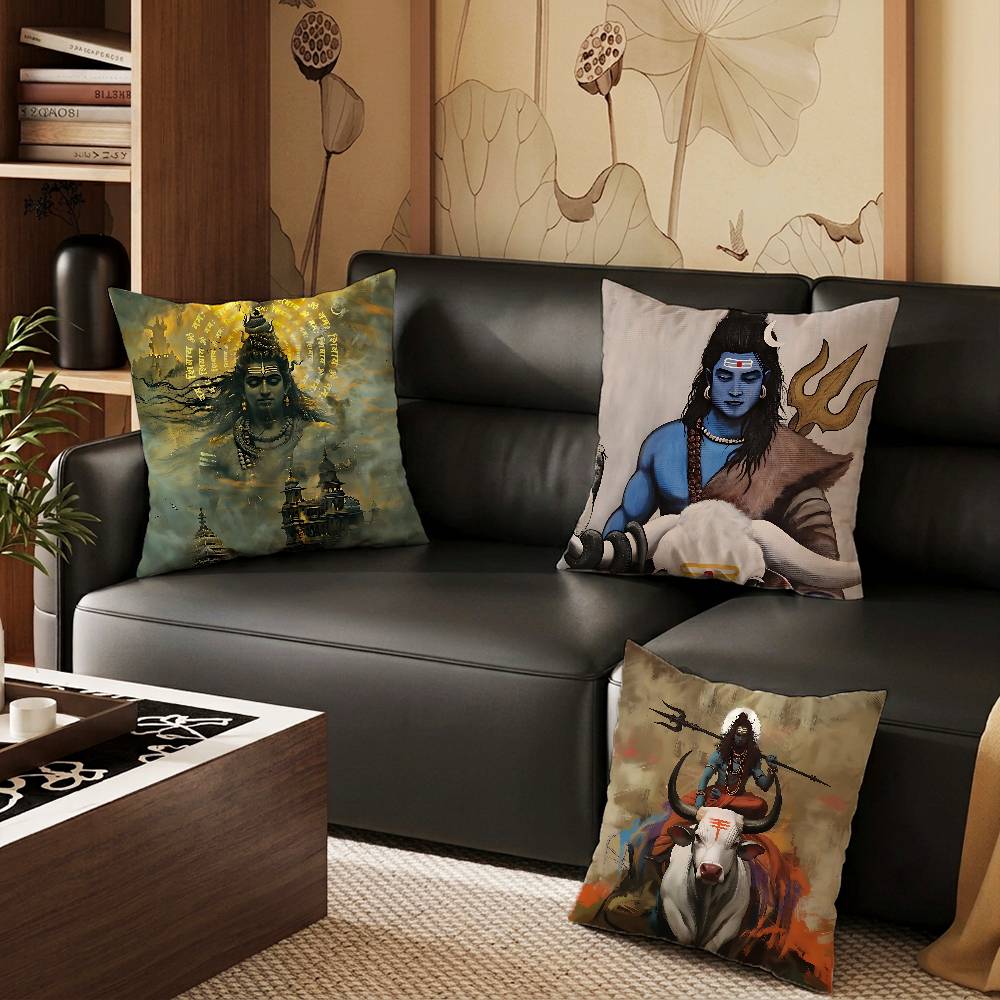 Home Textiles India - India Art Lord Shivasjpg kussensloop in