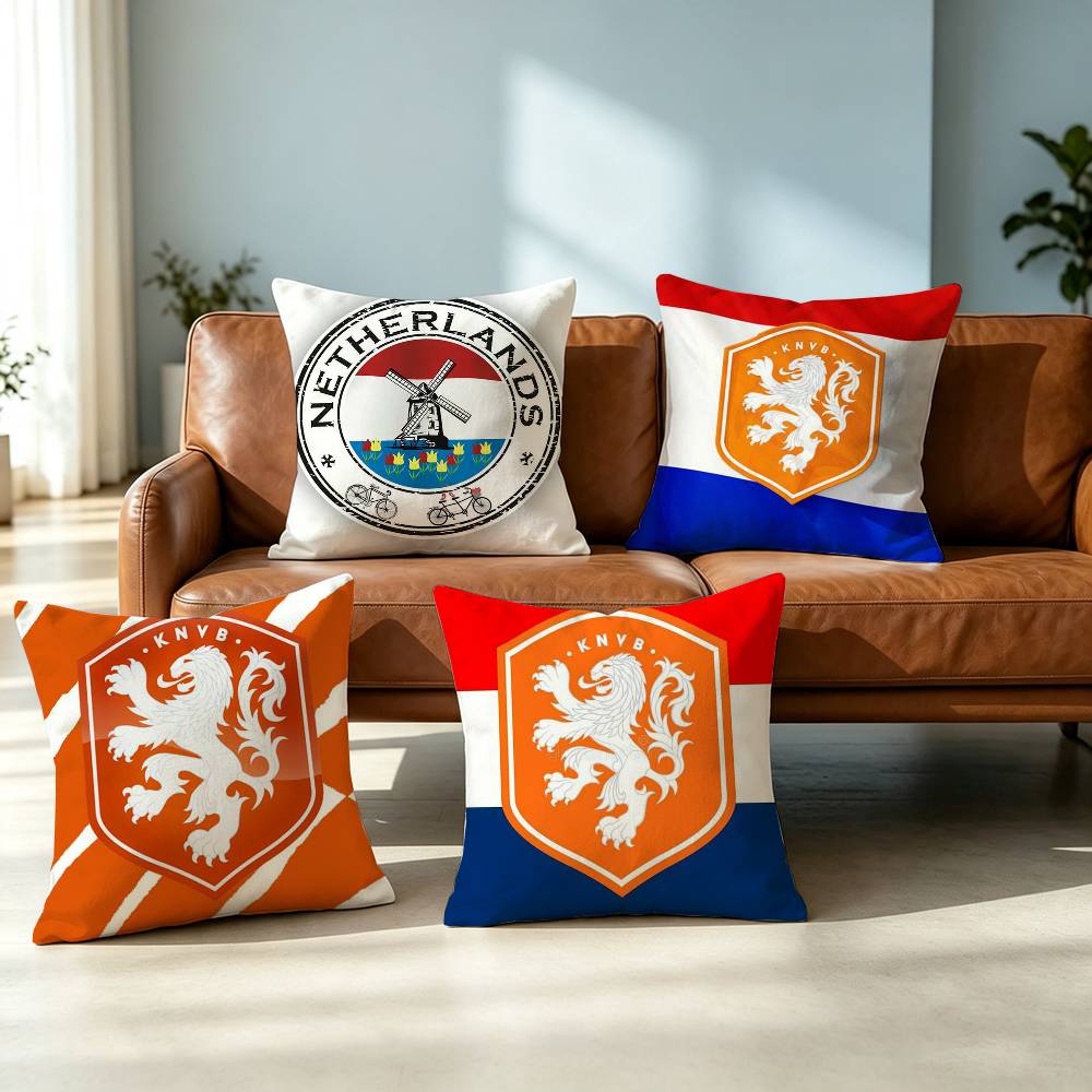 Home Textiles Netherlands - Nederlandse Vlag-S Kussenhoes Vierkant Dubbelzijdig Bankkussenhoes