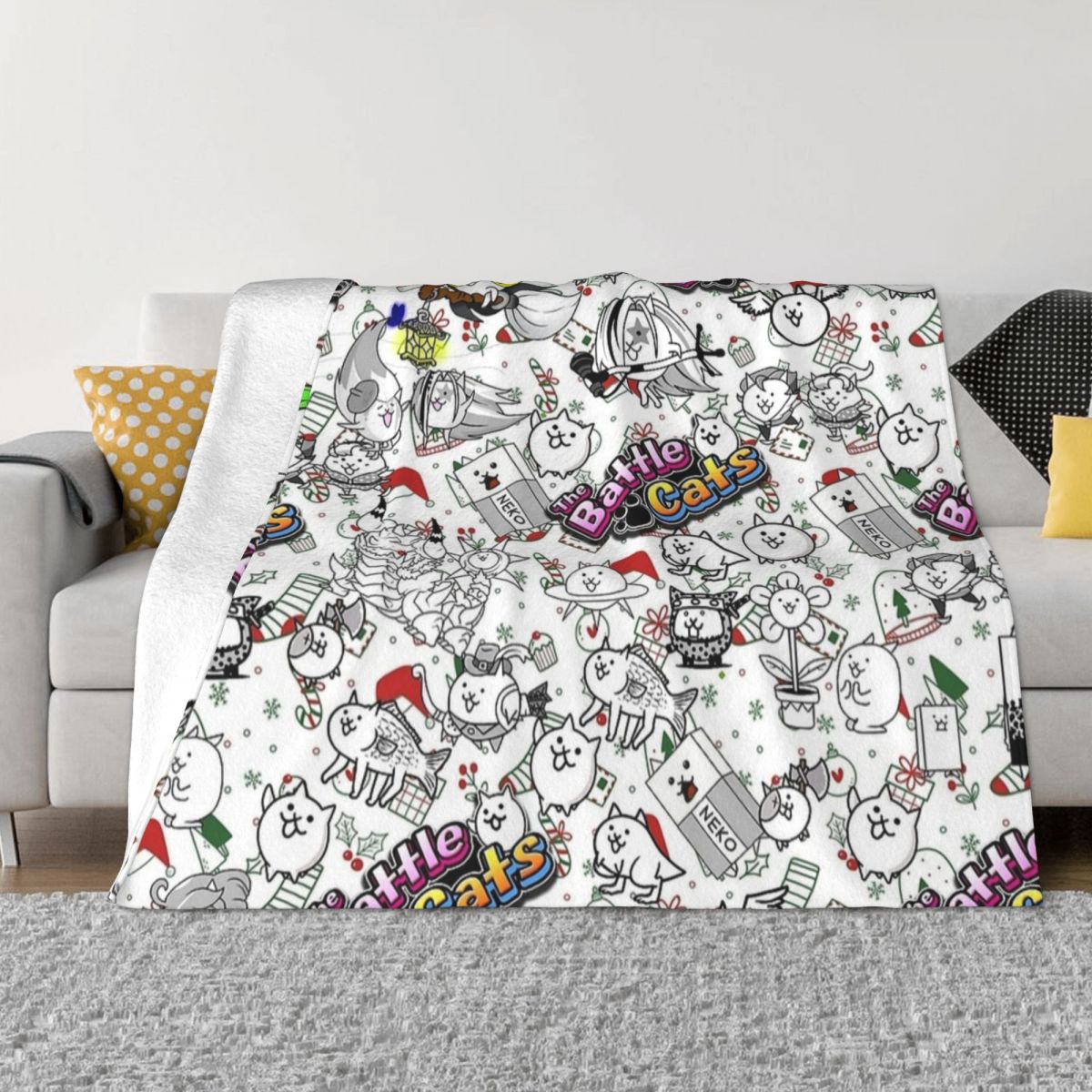 Home Textiles Super Soft - Battle Cats Game Dekens Fleece Textiel