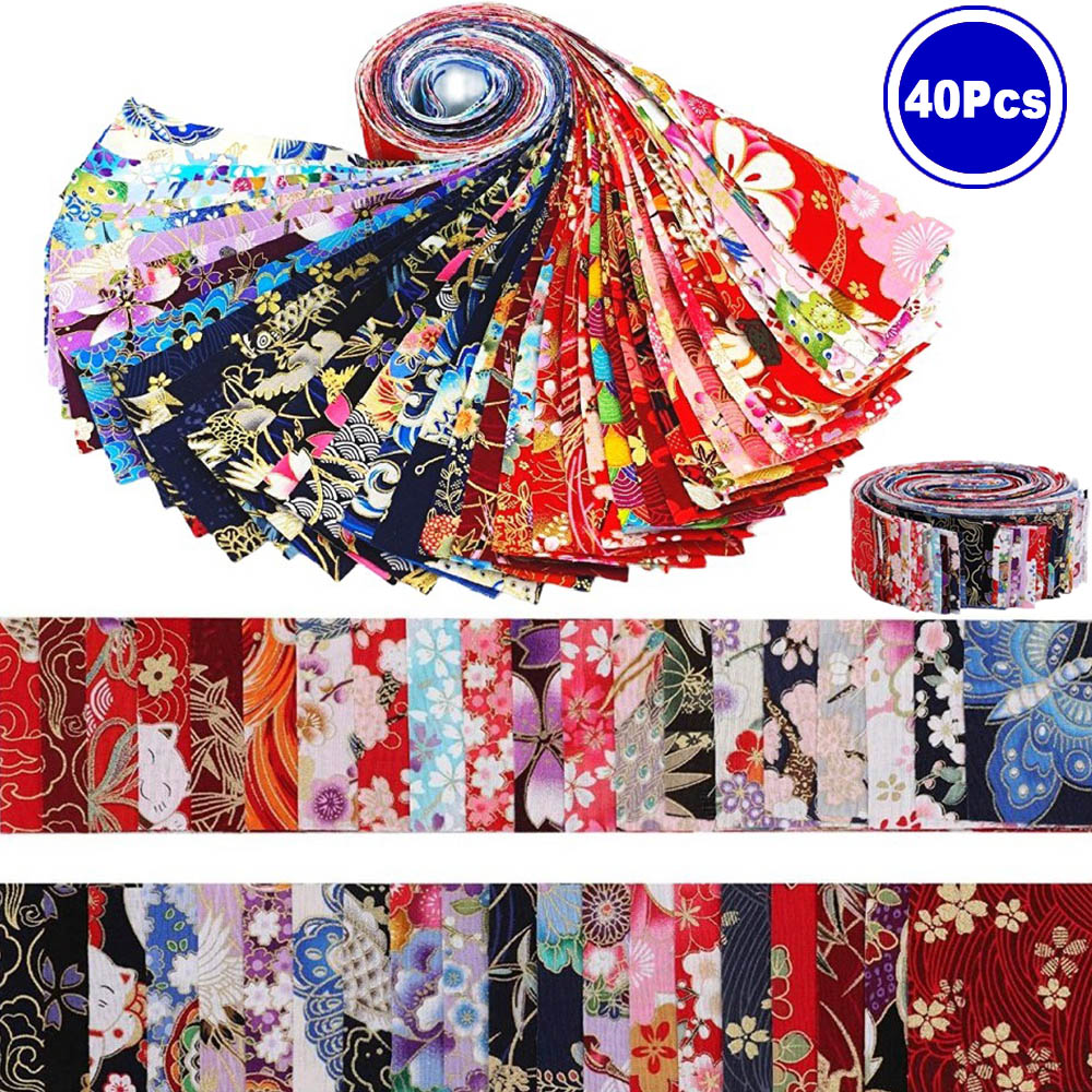 Japanese Home Textiles - Japanse Strips Stof 100% Katoen Vergulden