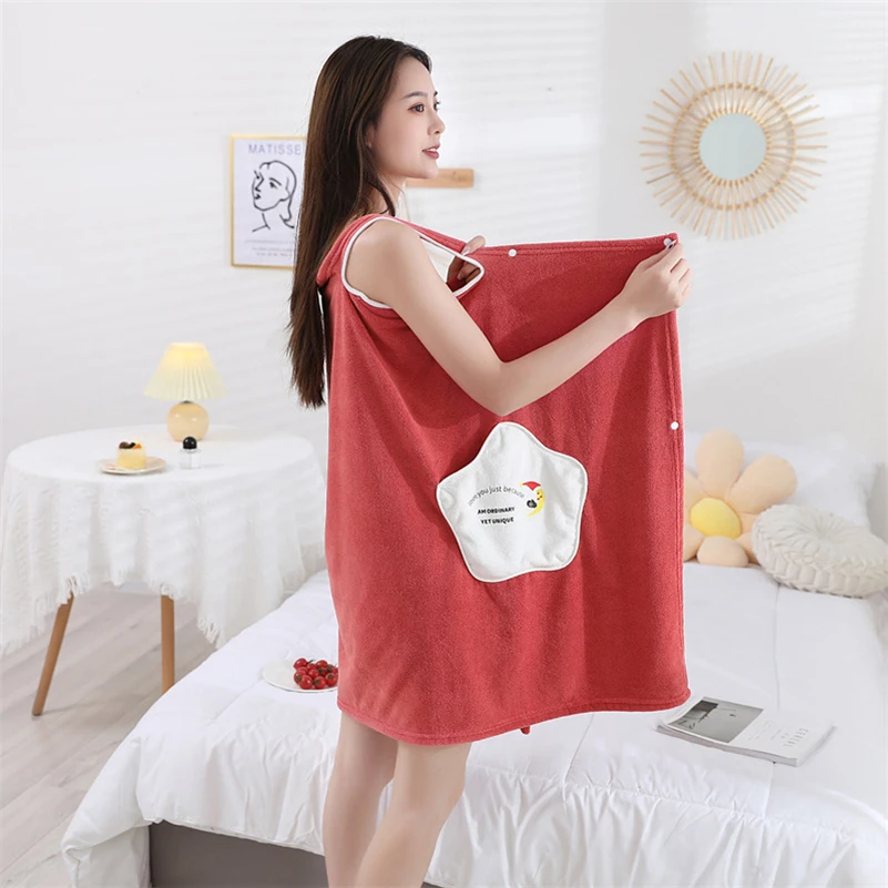 Home Textiles Super Soft - Draagbare microvezel badjas, superabsorberend, zacht, damesdouche,