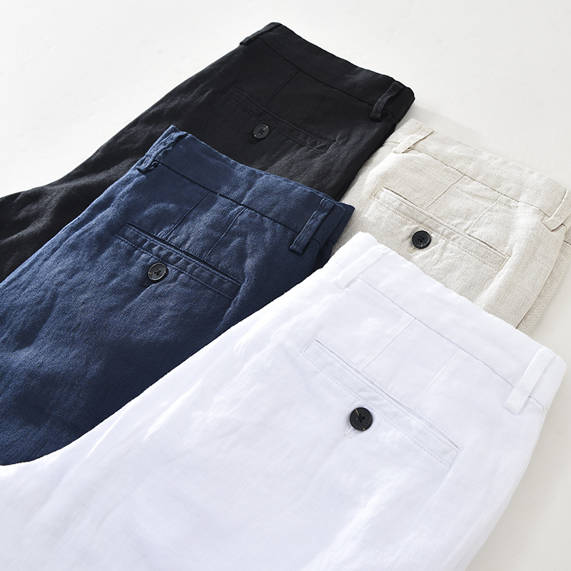 Home Textiles Store - Japanse stijl eenvoudige heren linnen casual