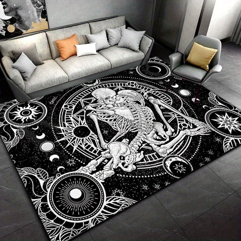 Home Textiles Design - Elegant skeletdanskleed - woondecoratie in gotische