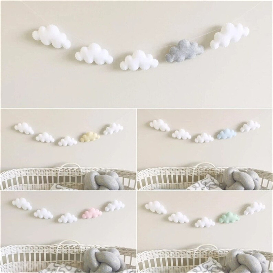 Home Textiles Curtains - Nordic Vilt Cloud Slingers String Muur