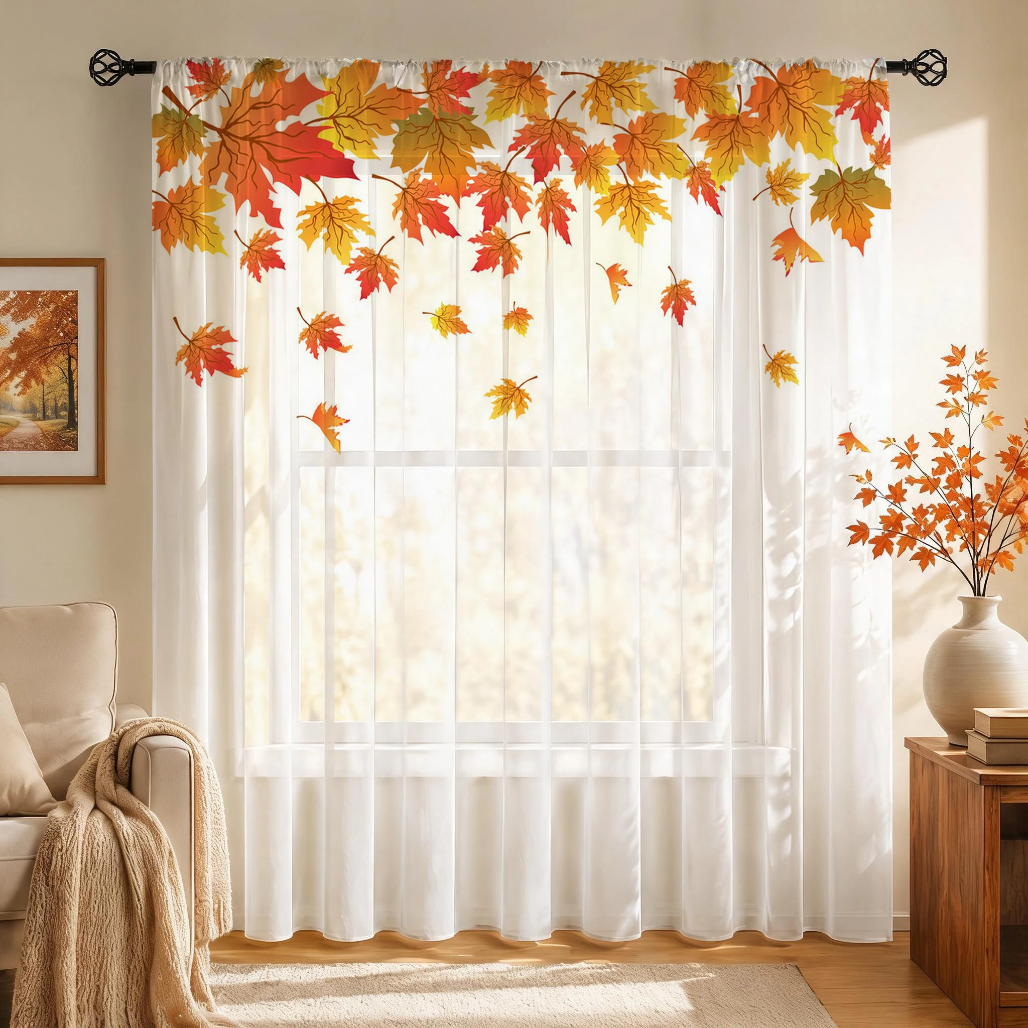 Esdoornblad Modern Gradient Sh - Curtain Sheer Voile recensie en prijs