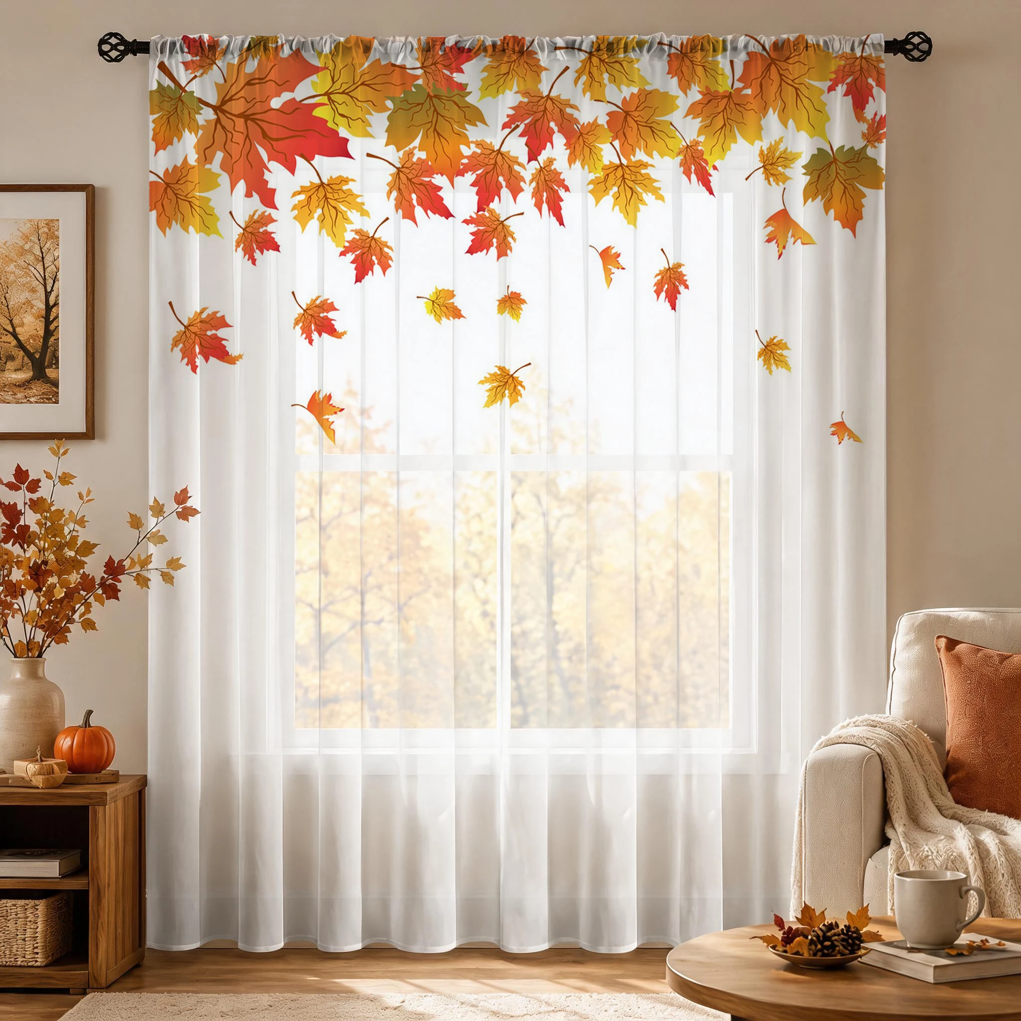 Esdoornblad Modern Gradient Sh - Curtain Sheer Voile recensie en prijs