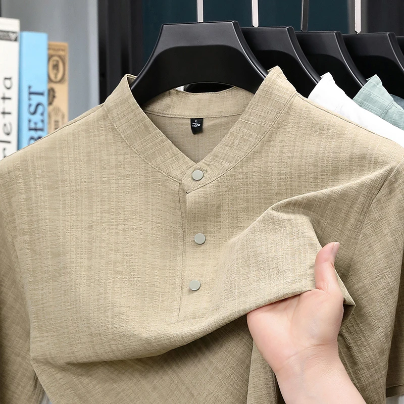 Zomer overhemd met opstaande k - Home And Textiles recensie en prijs