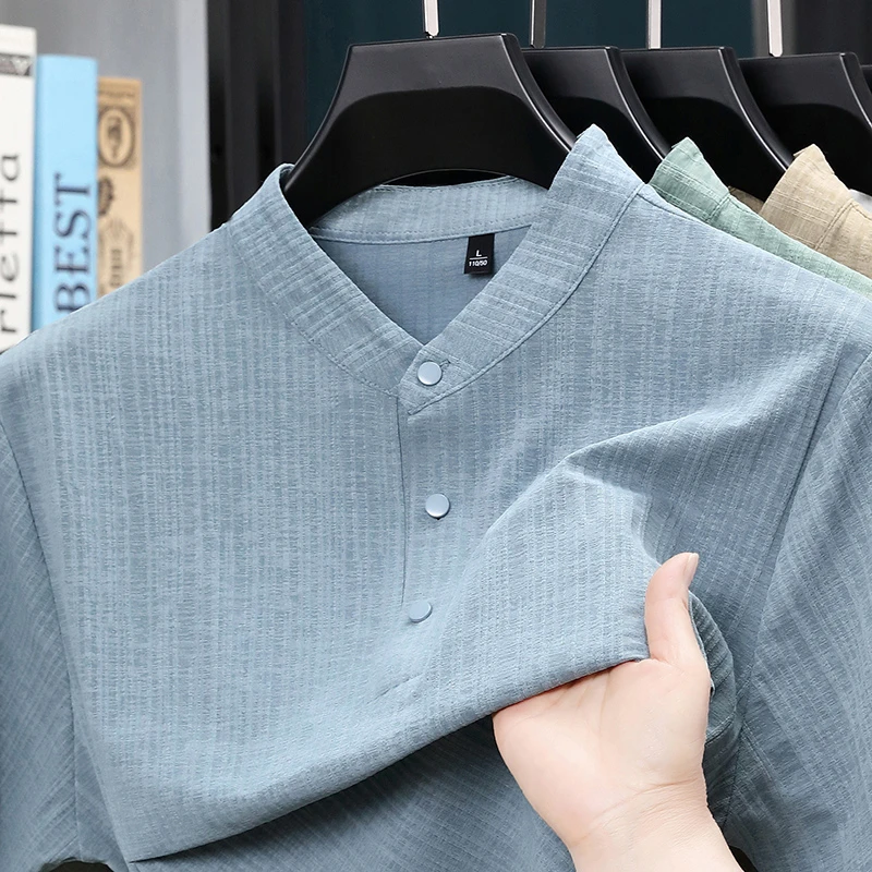 Zomer overhemd met opstaande k - Home And Textiles recensie en prijs