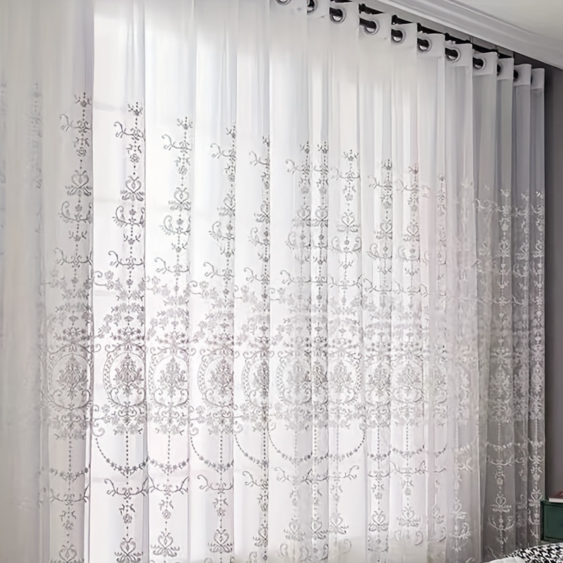 1 stuk wit geborduurd transpar - Curtain Sheer Voile recensie en prijs