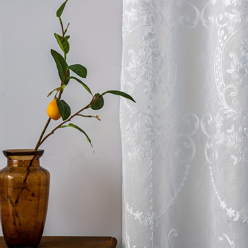 1 stuk wit geborduurd transpar - Curtain Sheer Voile recensie en prijs