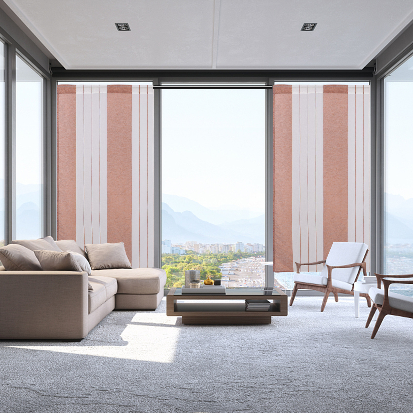 Meerkleurig gestreept transpar - Curtain Sheer Voile recensie en prijs