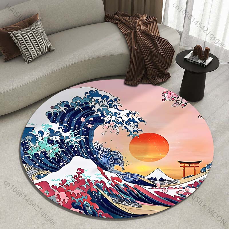 Retro Japanse Kanagawa Golven  - Japanese Home Textiles recensie en prijs