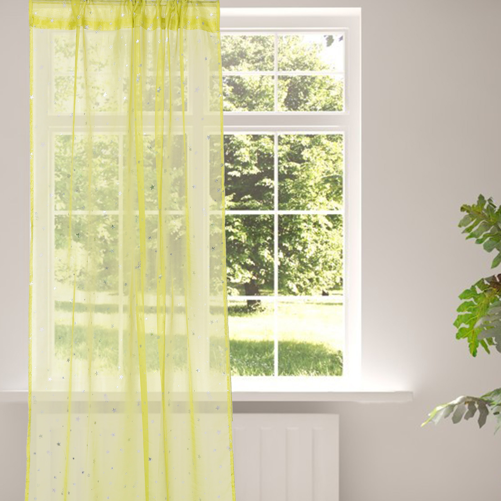 Zilveren Ster Folie Sheer Gord - Curtain Sheer Voile recensie en prijs