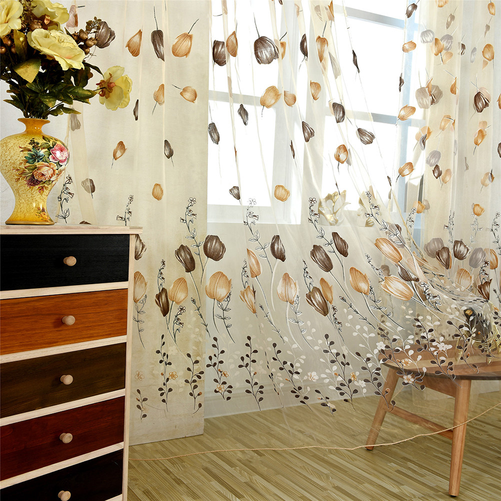 100x200cm Tulp Voile Gordijnen - Curtain Sheer Voile recensie en prijs