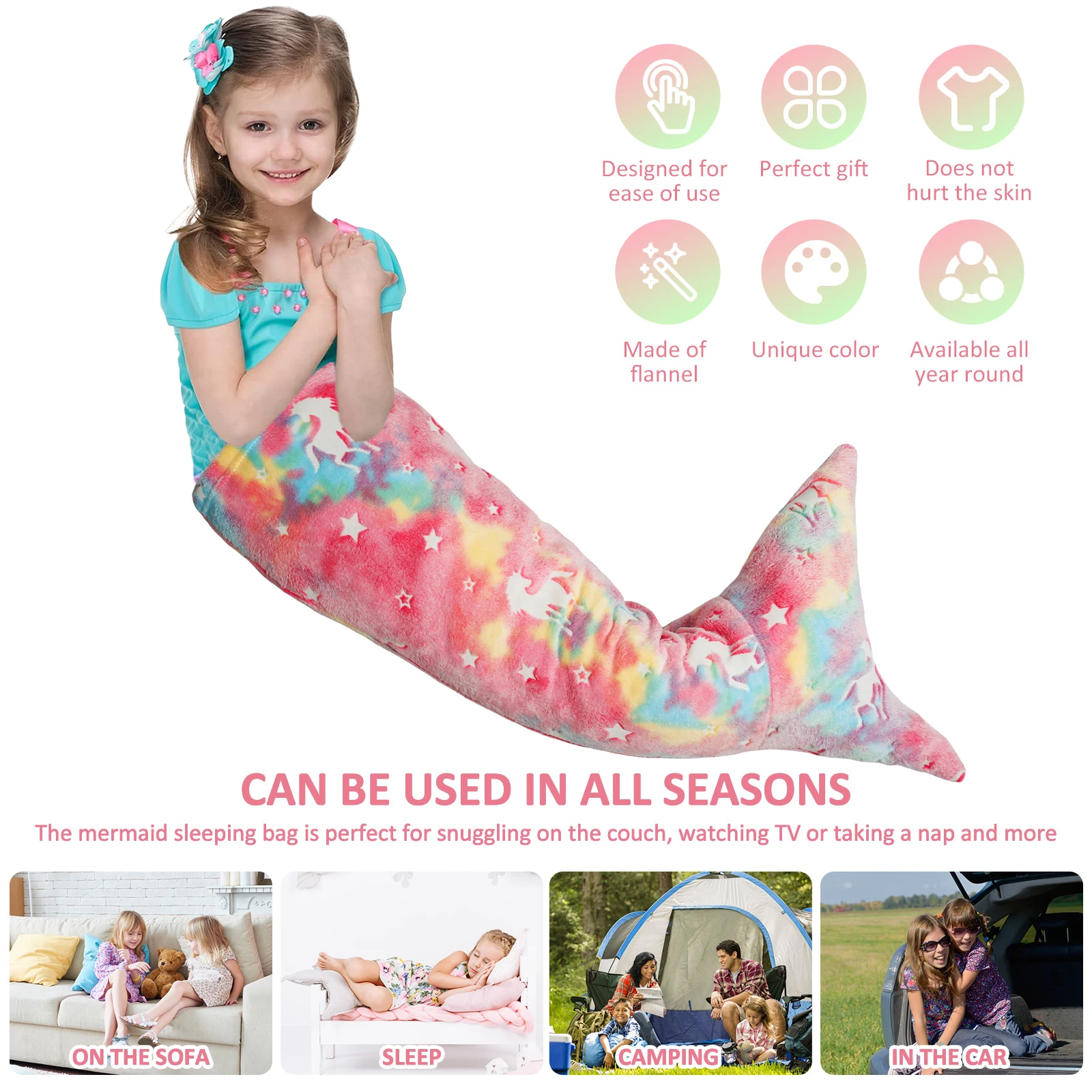 Flanellen zeemeermin slaapzak  - Home Textiles Super Soft recensie en prijs