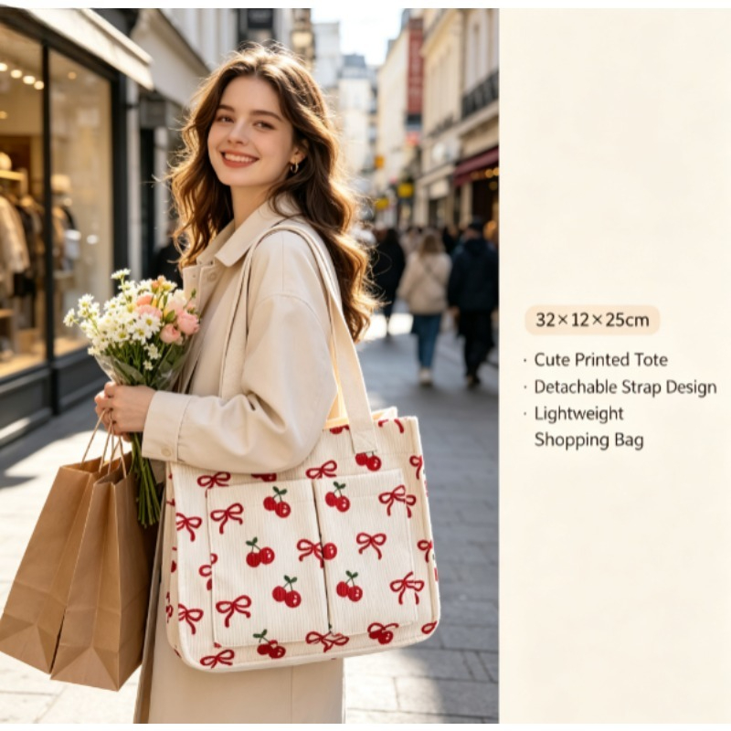 Mode corduroy eco-tas, eenvoud - Home Textiles Store recensie en prijs