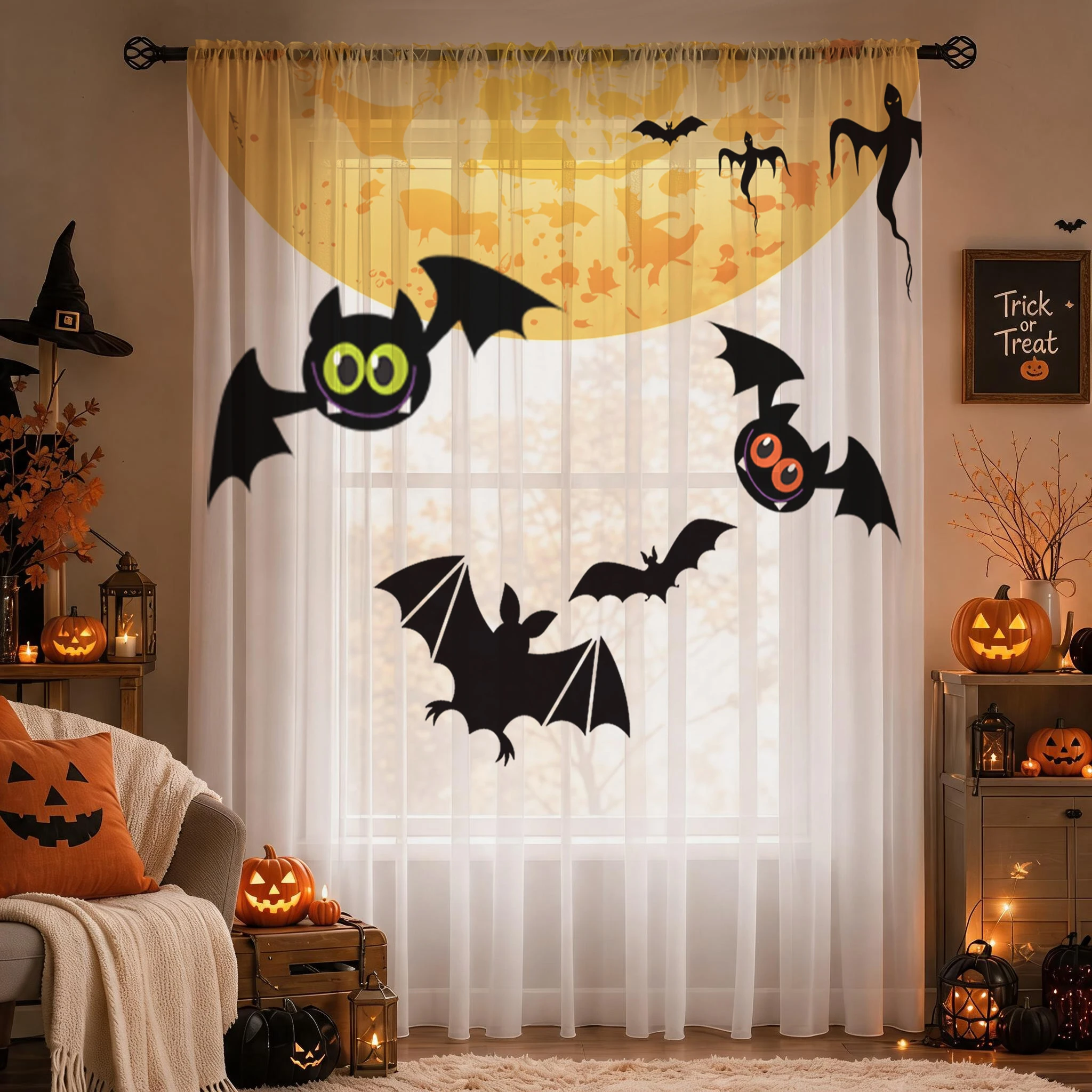 Halloween Day Gradient Sheer C - Curtain Sheer Voile recensie en prijs